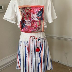 fashion inspired shirt and mini skirt